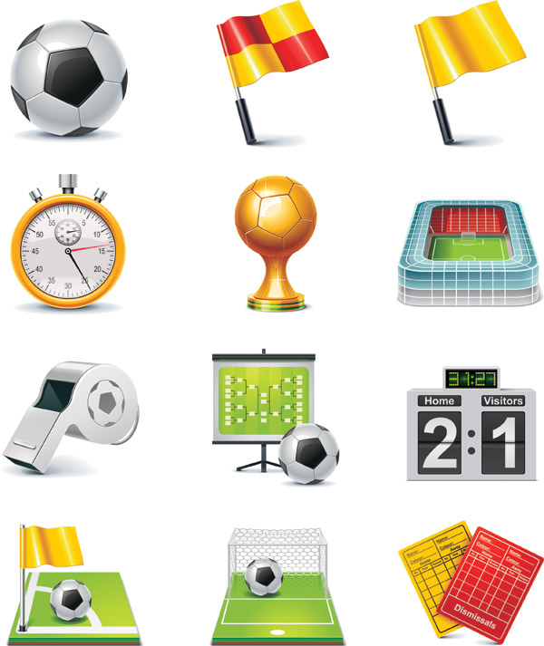 free vector Football theme icon vector